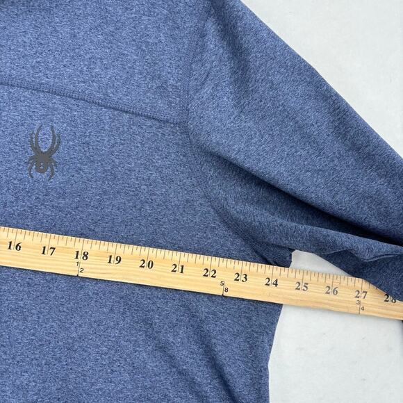 Spyder Active Quarter Zip Sweatshirt Mens Size L Blue Long Sleeve Pullover - Picture 7 of 9